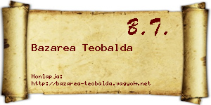 Bazarea Teobalda névjegykártya